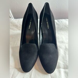 Via Spiga Black Suede Heels